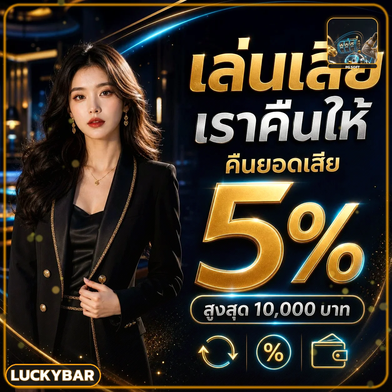 คืนยอดเสีย luckybar ตามเงื่อนไข
